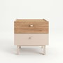 Hanah Home Luke - LK1-CS Mesita de Noche Arena y Roble